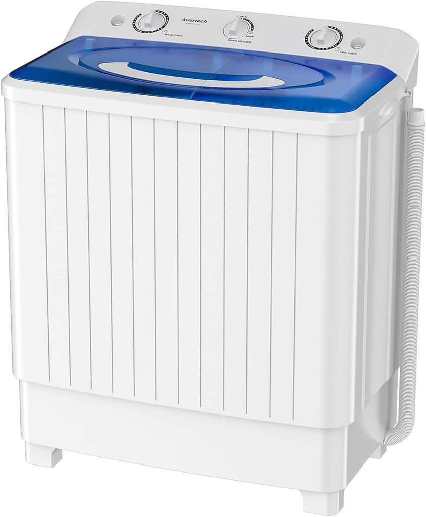 Auertech portable twin tub washing machine in white